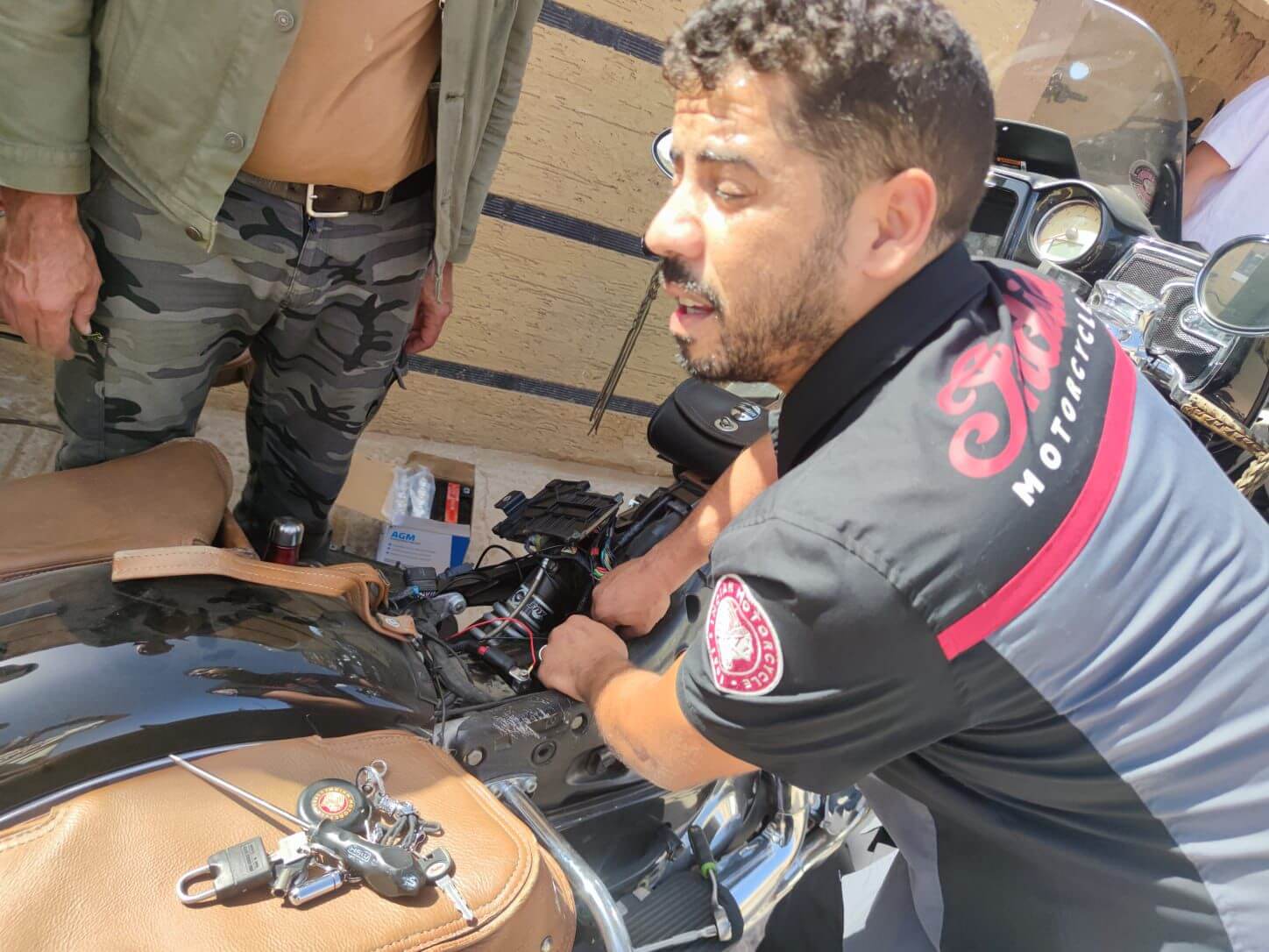 Our expert mechanic - Indian Riders Maroc